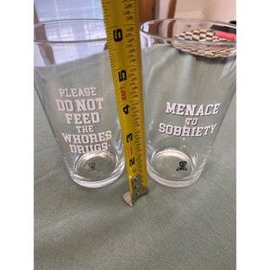 Funny Beer Glass set of 2 GAG gift 16oz Pint Glasses